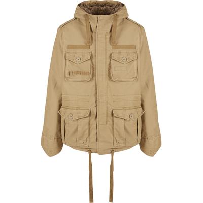 Allwetterjacke BRANDIT "Brandit Brandit Men Respite Jacket", Herren, Gr. L, beige (camel), 100% Baumwolle, unifarben, normal, amerikanischer Ausschnitt, Jacken