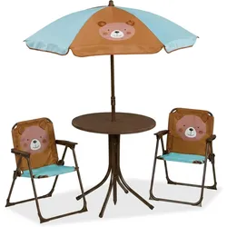 Relaxdays, Kinderstuhl + Kindertisch, Camping Kindersitzgruppe (Kindersitzgruppe)