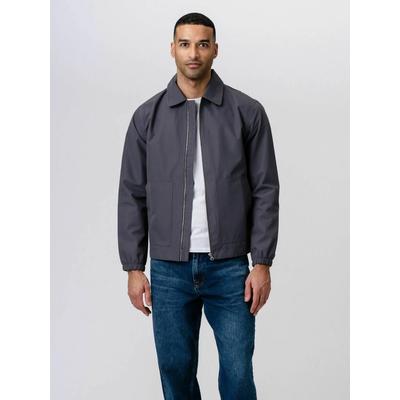 Outdoorjacke TEESHOPPEN "TEESHOPPEN Jacket Short Zip", Herren, Gr. XL, grau, Obermaterial: 100% Polyester, Jacken Outdoorjacke