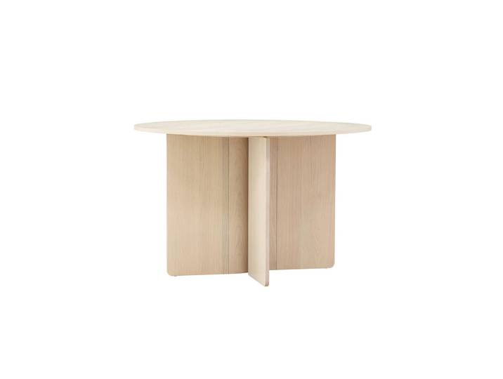Livetastic Esstisch, Weiß, Holz, Eiche, Pappel, Sperrholz, rund, X-Form, 120x76x120 cm, Esszimmer, Esstische, Esstische rund