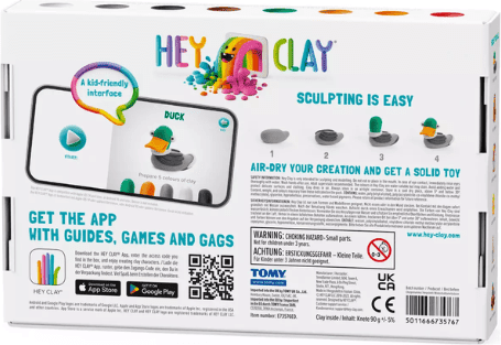Hey Clay Farm Birds 6 Can for Kids, Non-Toxic Air-Dry Clay, Ages 3+