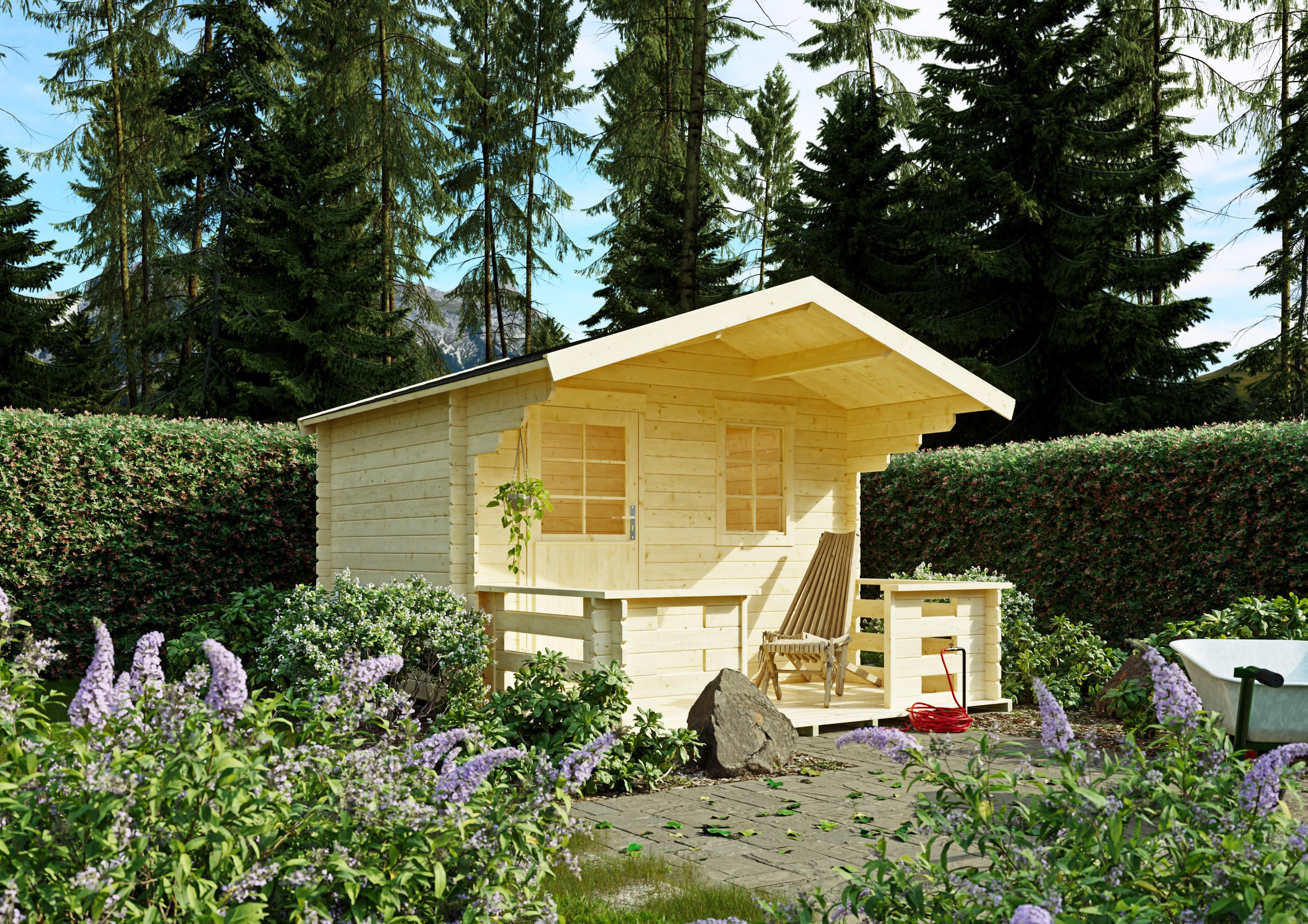 Gartenhaus Salem 3,00x2,30 m - inklusive Terrasse und hochwertigen Dachschindeln