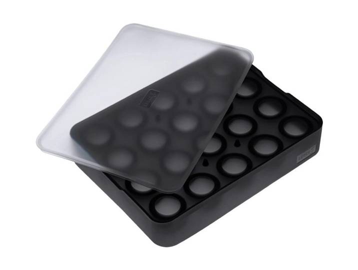 Eiswürfelform LURCH kleine Kugeln Ø 3 cm , schwarz, B:20cm, Silikon, Küchenformen, Eiswürfelform
