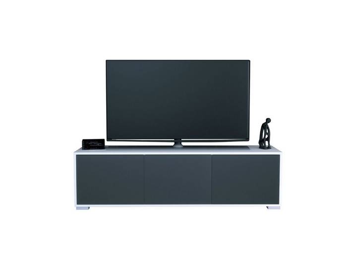 InnoFurn Lowboard Elena, Lowboard mit 3 Türen Push-to-Open, Made in Germany