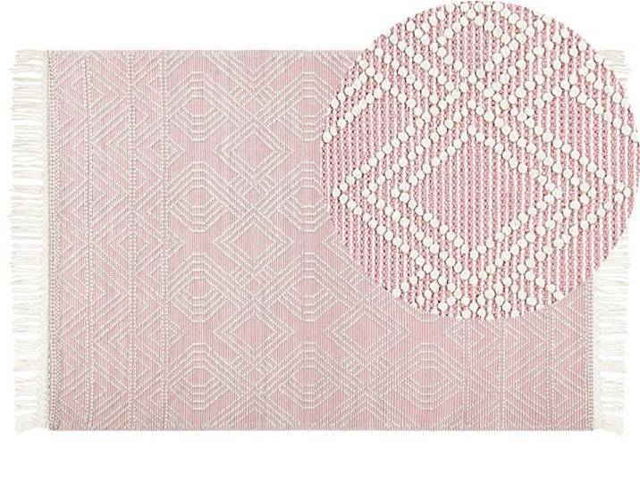 Tapis en laine 160 x 230 cm rose ADANA