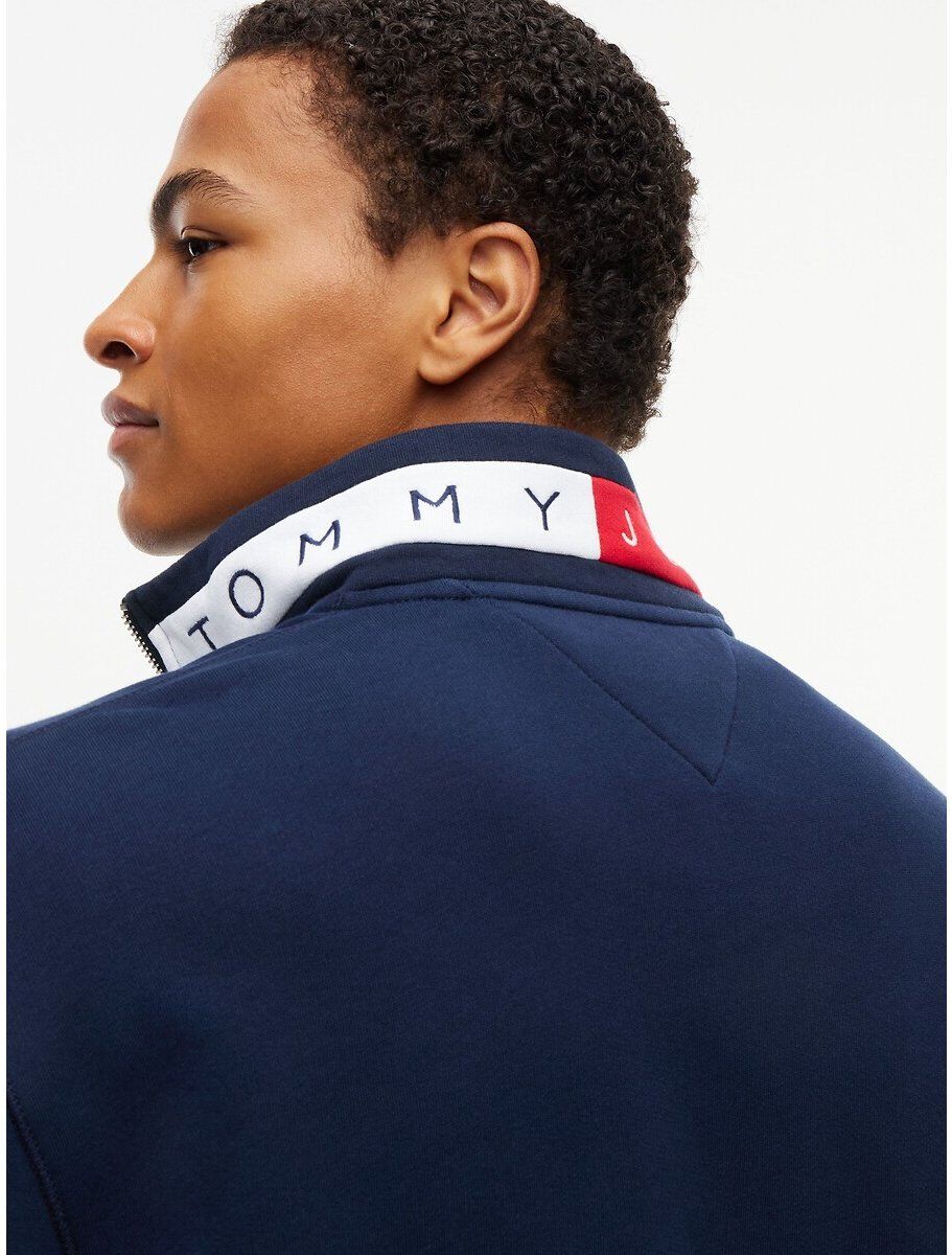 TOMMY JEANS Sweat demi-zippé, coupe relaxed