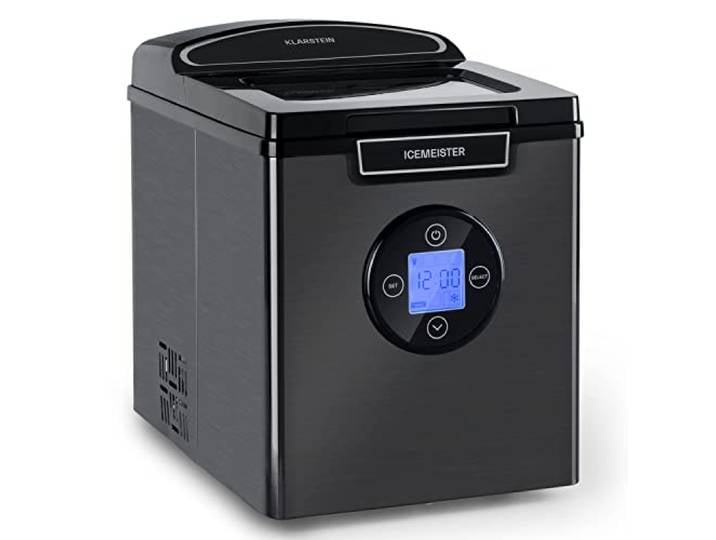Klarstein Machine a Glacons pour la Maison\, Capacité de 1\,8L\, Fabrique Rapidement Jusqu'à 12kg de Glacons en 3 Tailles Différentes\, Machine à Glaçons\, Ice Maker avec Ecran LCD\, Autonettoyante