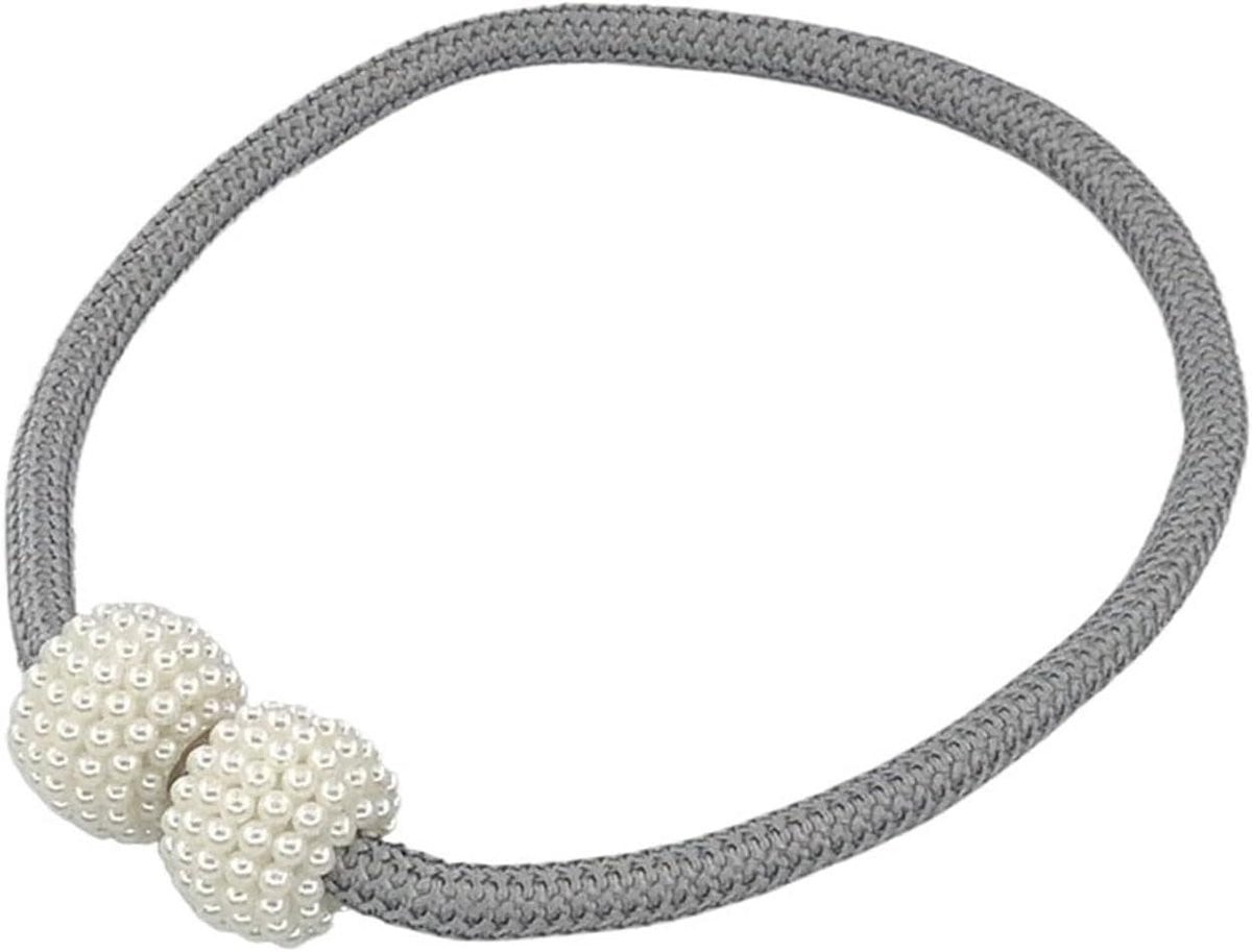 Set van 2 magnetische gordijnhouders met kralen gespen in kleur 02