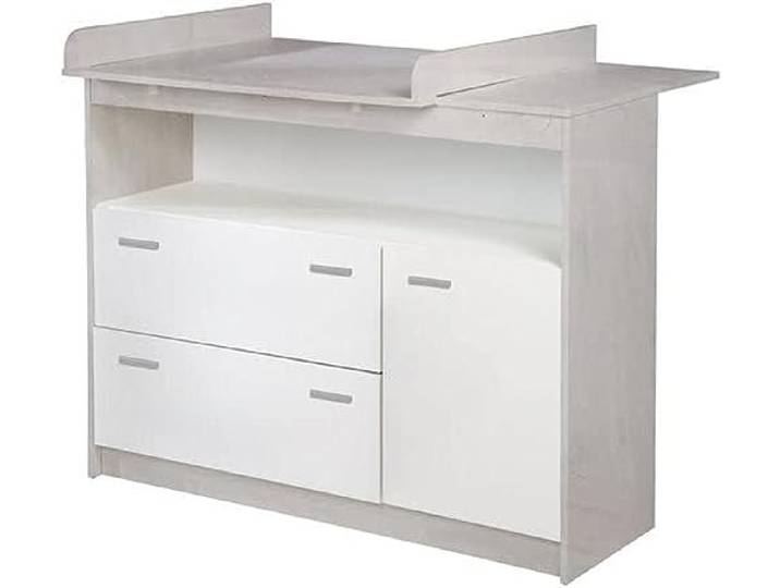 roba Wickelkommode ‚Julia‘, mit abnehmbarem Wickelansatz, breit, 2 Schubladen, Wickelhöhe 90,5 cm
