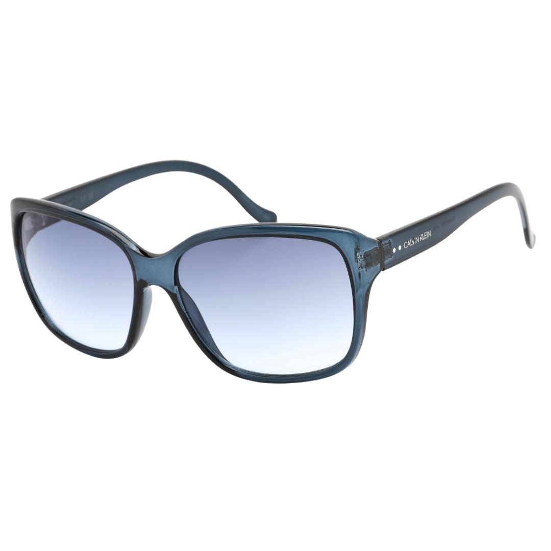 Calvin Klein Crystal Navy zonnebril met omlijsting en gradiëntlenzen