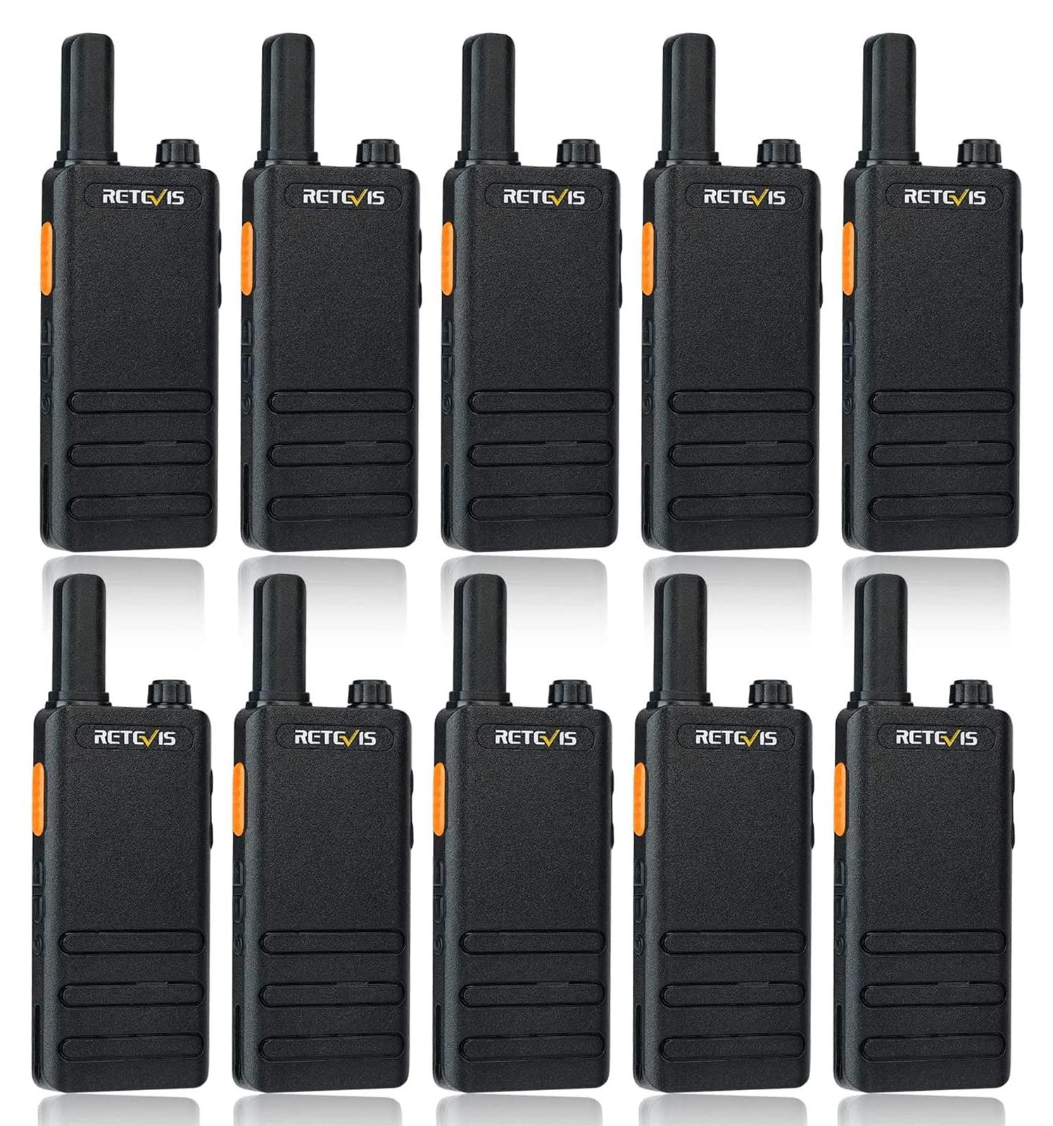 Selius Walkietalkie Set - 10 Stuks - Zwart - 1620 mAh Batterij - PMR446 Licentievrij