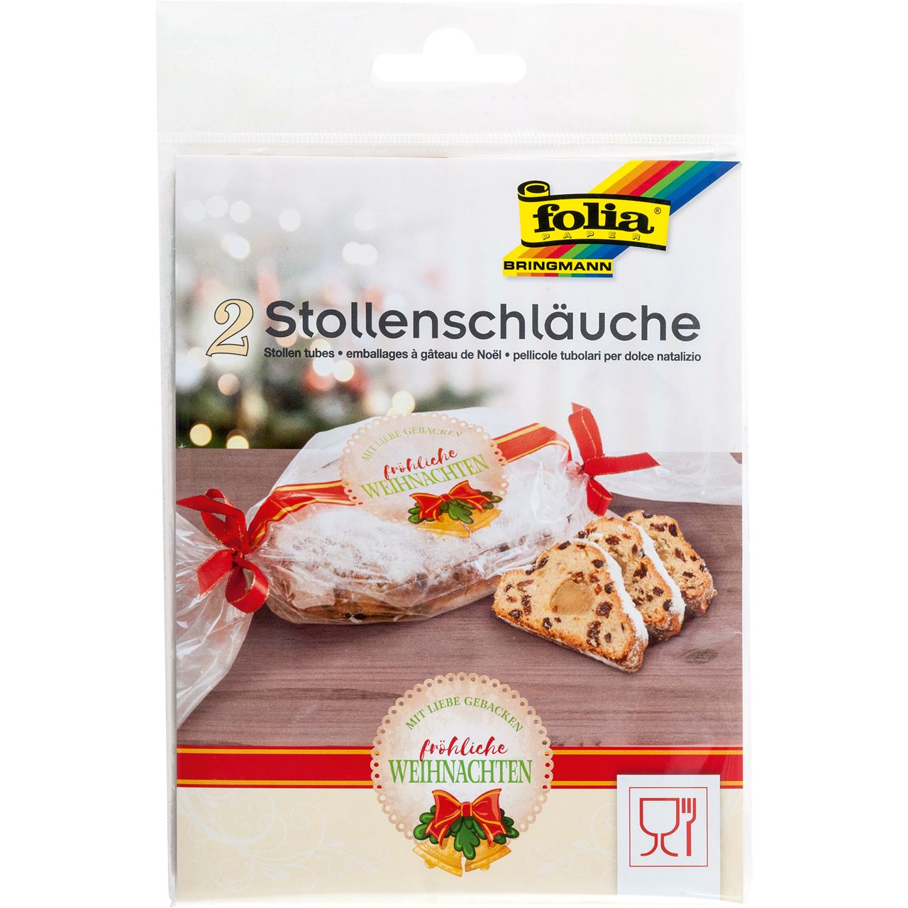 folia Stollenschläuche Text 64,0 x 25,0 cm 2 St.
