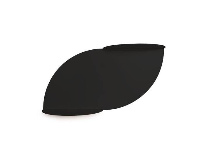 dESIGNoBJECT étagère murale FOGLIAE (Noir, droite - Métal verni)