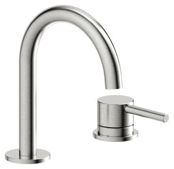 Herzbach DEEP iX Zweiloch-Armatur 140mm ohne Ablauf Edelstahl