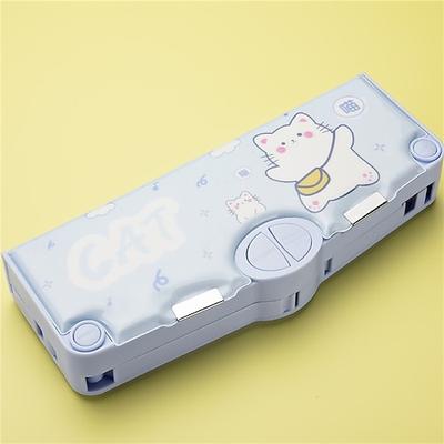 Multifunktions-Federmäppchen mit verformtem Design, niedliche Aufbewahrungsbox für Schreibwaren im Cartoon-Stil, Stifte-Organizer mit Schere, Radiergummi, Spitzer, Lineal, Klebeband und Zeitplan für Mädchen und Jungen, Schüler, Schulbedarf, Geschenke