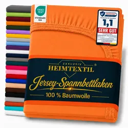 EXKLUSIV HEIMTEXTIL Marke Jersey Spannbettlaken 60x120-70x140 cm Terrakotta