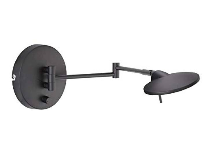 Trio Leuchten LED Wandleuchte Kazan 274770132, Metall, Schwarz matt, 8 Watt, Drehdimmer