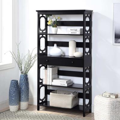 Convenience Concepts Omega 5 Tier Bookcase with Drawer