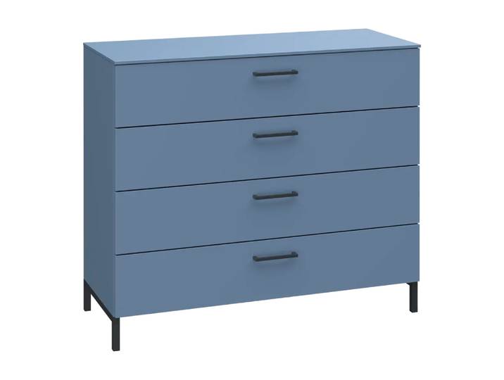 Kommode Genua, Byyu, taubenblau, Holzwerkstoff