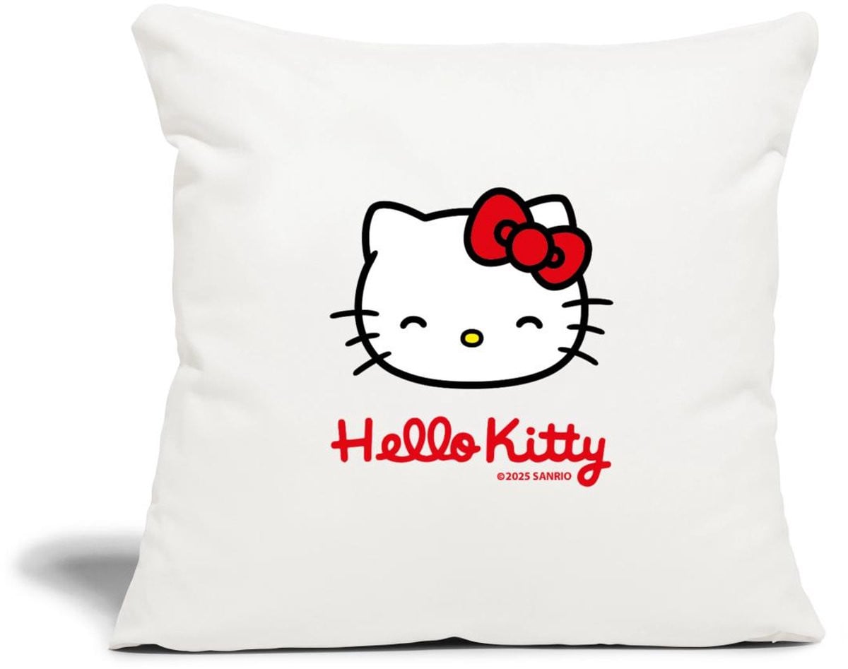 Hello Kitty Sierkussenhoes met Hello Kitty-letters, 45 x 45 cm