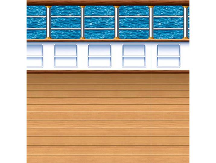 Beistle A Creation Cruise Ship Deck Achtergrond Veelkleurig