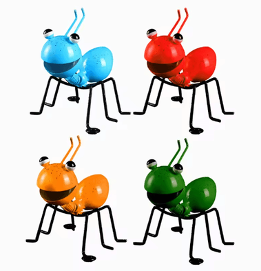 Inspire Picks Cute Metal Ant Wall Decor Outdoor Garden Insect Wall Art Sculpture Set mix 2pc