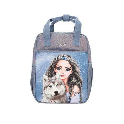 Rucksack DEPESCHE "Rucksack WOLF TOPModel 12 x 20 x 27 cm blau", Kinder, Gr. B/H/T: 26cm x 32cm x 13cm, blau, Polyester, Rucksäcke Rucksack