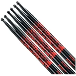 Tama 7A-F-BR Trommelstöcke 3 Paar (Schlagzeug), Drumsticks + Schlägel, Schwarz