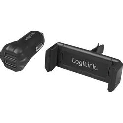 LOGILINK PA0203 - USB-Ladegerät, 5 V, 2 A, mit Halterung