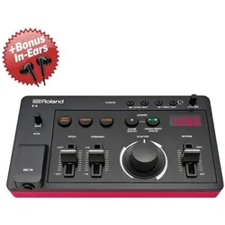 Roland Aira E-4 Vocal Effektgerät + Bonus In-Ear Kopfhörer (Looper), Effektgerät, Schwarz