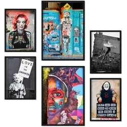 POSTER Set Mit 6 Graffiti A3 & A4 Rahmenlos
