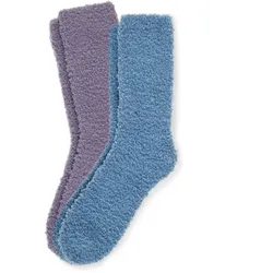 Tchibo - 2 Paar Kuschelsocken - Damen - Gr. 39-42 - blau