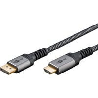 Plus DisplayPort > HDMI Adapterkabel, 4K @ 60Hz grau, 1 Meter