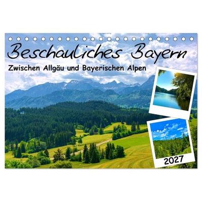 Beschauliches Bayern (Tischkalender 2027 DIN A5 quer), CALVENDO Monatskalender