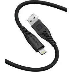 Swissten Data Cable Soft Silicone Usb / Lightning 1.5 M 60W Black (1.50 m, USB 3.2 Gen 1, 60 W), USB Kabel