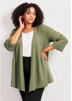 Plus Size Women's Cascade Jacket by Avenue in Olive Green (Size 20)