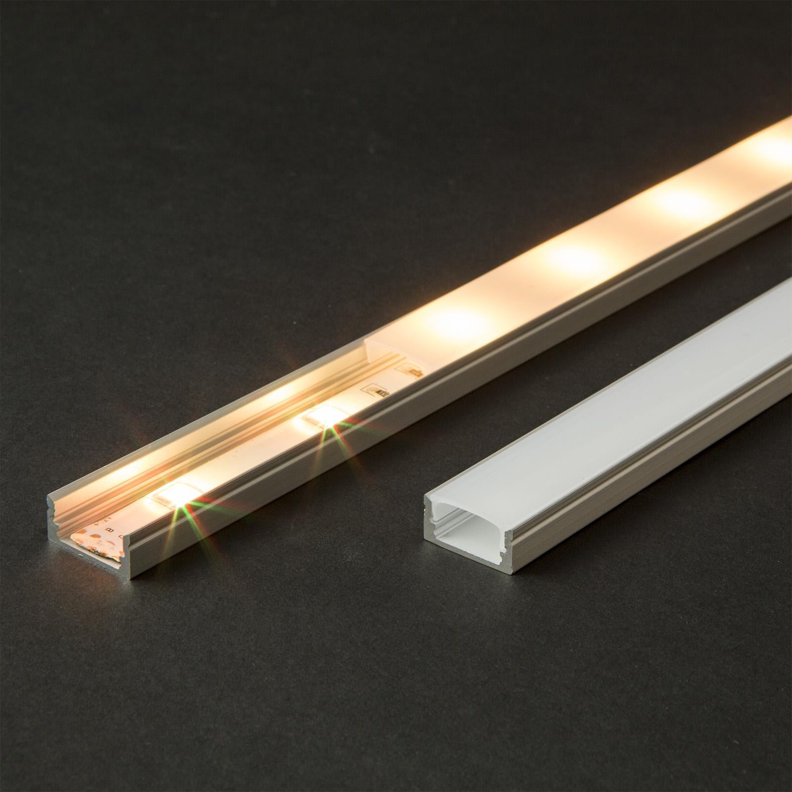 Opale afdekking voor LED-aluminiumprofiel 41010A1 - 1 meter - Polycarbonaat - HomeShopXL