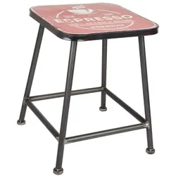HOCKER aus Metall, rot, 38x45cm