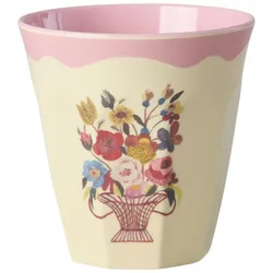 RICE Melamin Becher Nathalie Lété Medium, Rosa - Medium