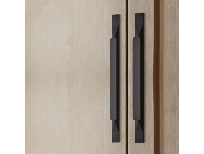 Shozafia Schubladen Griffe & Türgriffe 352mm Bohrlochabstand - 5 Stück Möbelgriffe 500mm Länge für Küchenschrank/Kleiderschrank - Ziehgriffe Schwarz mit Montageset - Robust & Einfach Schrankgriffe