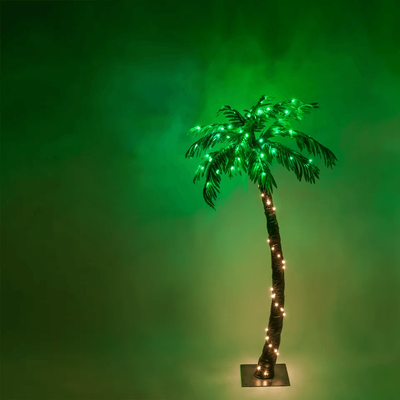 Cozy Casa Charm Curved LED Lighted Palm Tree Patio Decor, 10 Function Remote Control & Timer, UV Protected Curved LED Lighted Palm Tree Patio Decor, 10 Function Remote Control & Timer, UV Protected