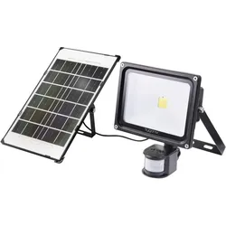 Sygonix, Fassadenbeleuchtung, SY-5461110 Solar-Spot mit Bewegungsmelder 30W Naturweiss Schwarz (2100 lm, IP44)