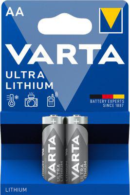 VARTA Batterie ULTRA LITHIUM, Mignon AA, 1,5 V, 2 Stück