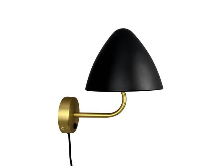 Applique en métal, noir et laiton