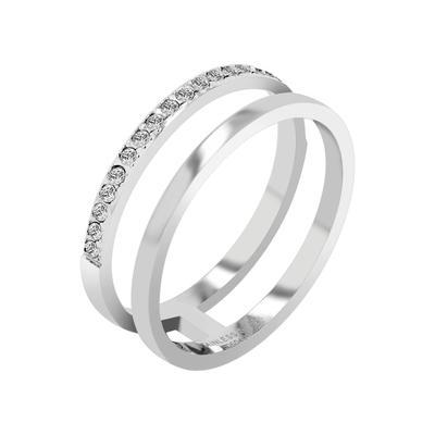 Fingerring AKZENT "Zenith, langlebig" Gr. 57, silber (silberfarbig), Fingerringe, Damen, 57, Edelstahl, Fingerring
