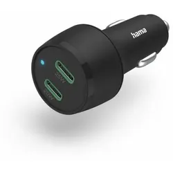 HAMA KFZ-Ladegerät, 2xUSB-C, PD/QC, 45W