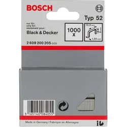 Bosch Flachdrahtklammer Typ 52, 12,3 x 1,25 x 8mm - 2609200205