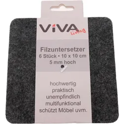 Untersetzer-Set FILZ eckig (BHT 10x0,05x10 cm) - BHT 10x0,05x10 cm