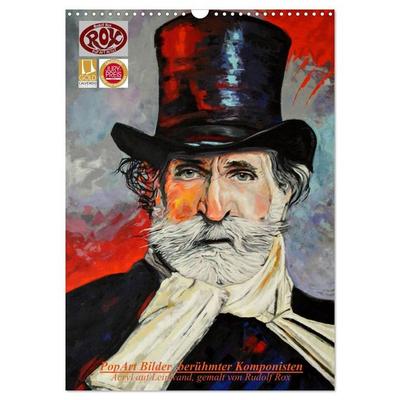 PopArt Bilder berühmter Komponisten (Wandkalender 2027 DIN A3 hoch), CALVENDO Monatskalender