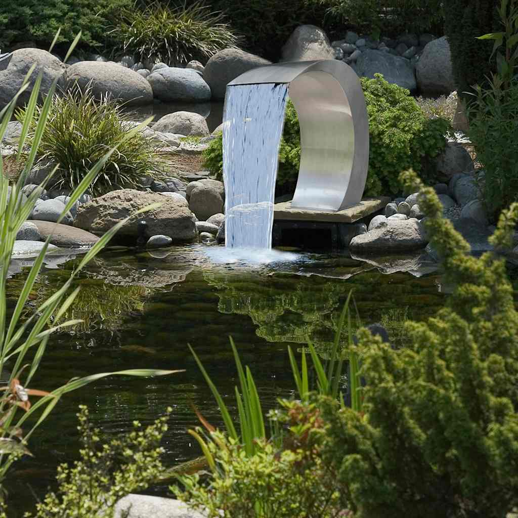 vidaXL Fontaine cascade de piscine Acier inoxydable 45 x 30 x 60 cm